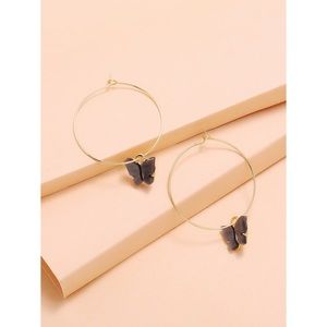 ✨ Dainty Butterfly Hoop Earrings✨